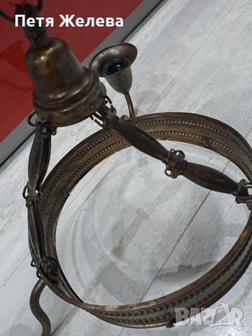 Стари месингови полилей, снимка 8 - Антикварни и старинни предмети - 53326013