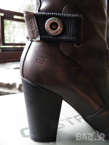 G-star оригинални боти от естествена сива кожа Uk4/37, снимка 10 - Дамски боти - 53245982