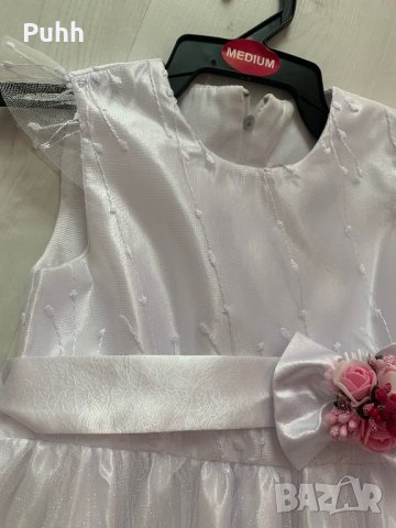 Официална бяла рокля, снимка 2 - Детски рокли и поли - 26889059