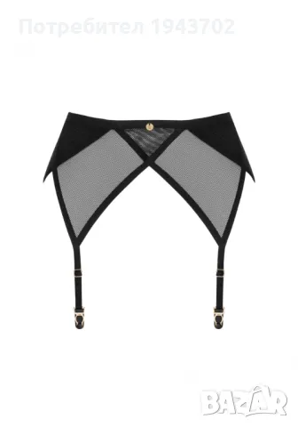 Черен жартиерен колан Nesari Obsessive, снимка 3 - Бельо - 47788390