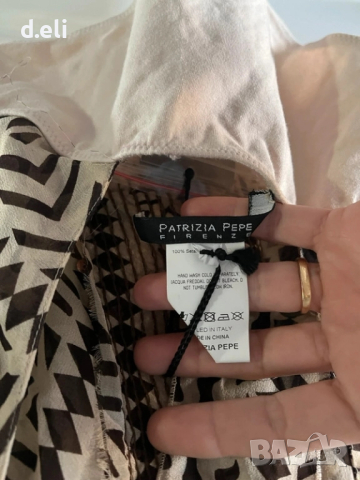 ETRO Original Size M-L / Patrizia Pepe Italy 🇮🇹 Size M 100% Коприна, снимка 16 - Ризи - 51816584
