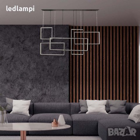 LED Полилей 45W Черен Топло Бяла Светлина, снимка 6 - Полилеи - 43732176