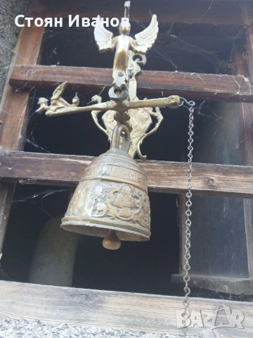 Старинна френска камбана с ангелче - красива декорация за входна врата, снимка 6 - Други - 51903861