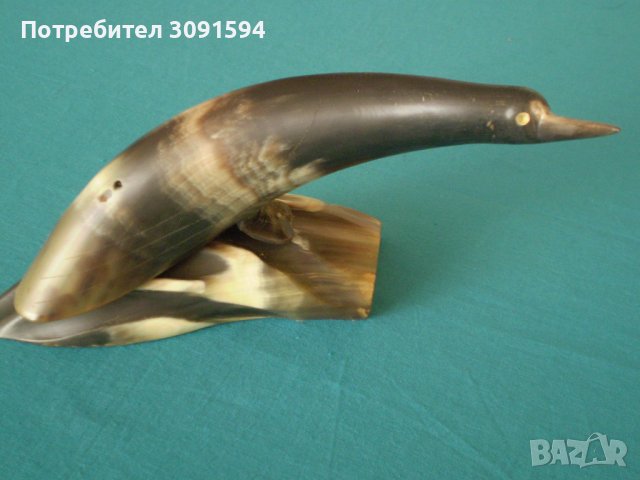 Фигура от моржова кост Лого ретро месокомбинат Плевен, снимка 5 - Колекции - 38326775