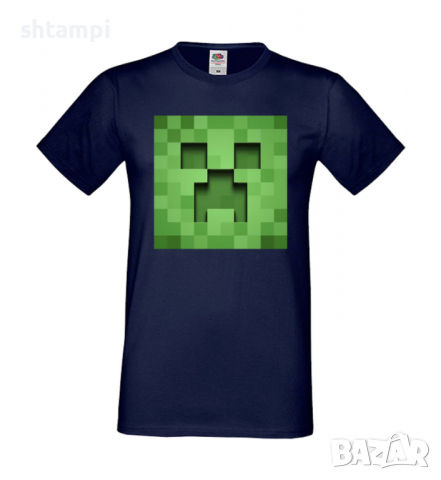 Мъжка тениска Creeper Face 3,майнкрафт,Minecraft,Игра,Забавление,подарък,Изненада,Рожден Ден., снимка 11 - Тениски - 36492795