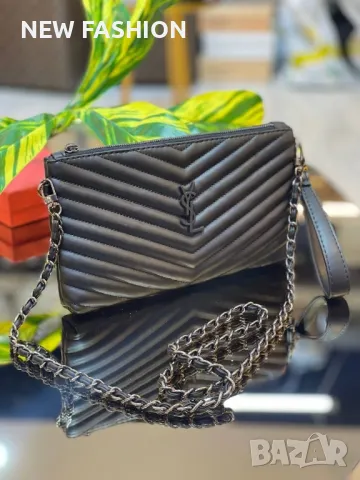 Дамски Кожени Чанти ✨ YVES SAINT LAURENT , снимка 3 - Чанти - 50394352