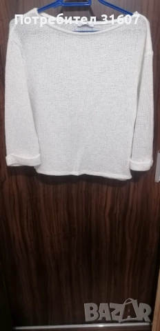 БЯЛА БЛУЗКА-ZARA, снимка 2 - Блузи с дълъг ръкав и пуловери - 52342855