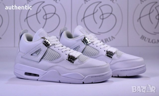 Nike Jordan Retro 4 PSG, Pure Money, Black Canvas, снимка 6 - Спортни обувки - 39215036