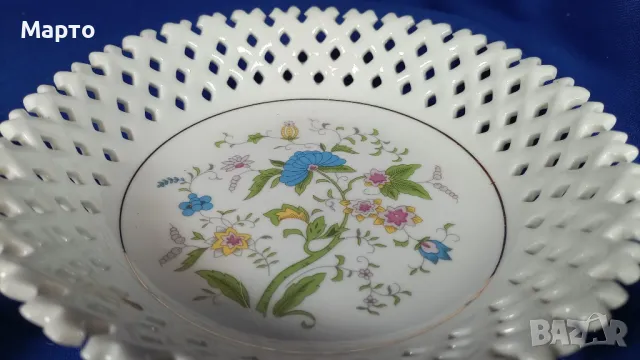 Две чинии за сухи мезета, рязан порцелан, снимка 5 - Чинии - 50210347