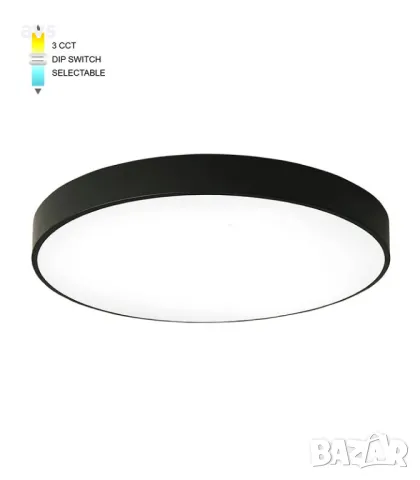 LED плафон кръгъл 35W 3000K-6000K VITO черен, снимка 1