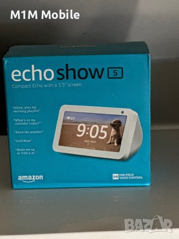 Смарт тонколона Amazon Echo Show 5, Сензорен екран 5.5", Камера 1MP, 4W, Wi-Fi, Микрофон