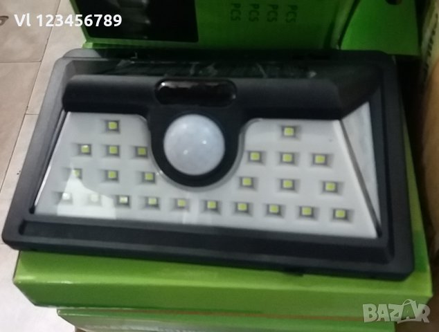Соларна , 20/25/40 LED лампа за стенен монтаж с PIR датчик за движение, снимка 12 - Лампи за стена - 21101485