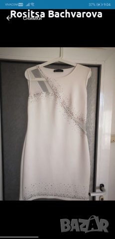 Бяла рокля, L размер, снимка 3 - Рокли - 28339973