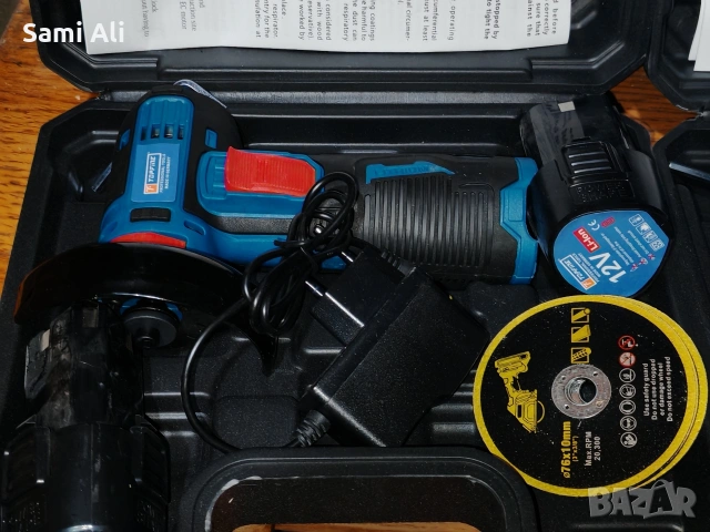 Продавам нов акумулаторен мини ъглошлайф Topfine. Изключително лек и у