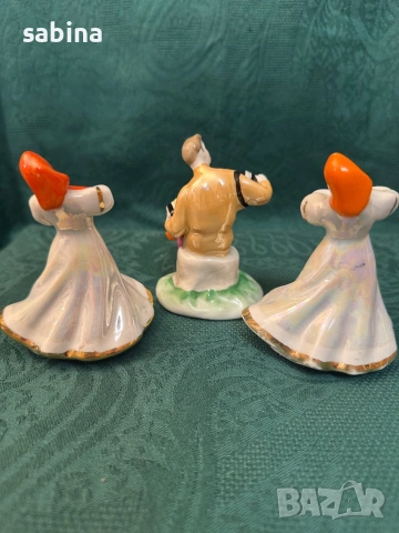 Комплект от три статуетки – триптих „Руски танц“. Дулевский фарфоровый завод (Дулево), снимка 6 - Други ценни предмети - 53055530