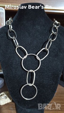 Масивно сребърно колие - дължина 75см