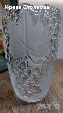 Кристална ваза и фруктиера , снимка 4 - Вази - 44906595