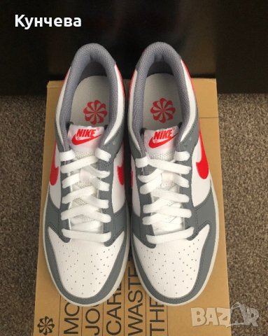 Маратонки оригинални NIKE DUNK LOW NEXT NATURE SMOKE GREY LIGHT CRIMSON, снимка 5 - Детски маратонки - 43386768