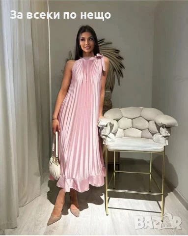 Дамска Дълга Рокля Солей - Налични Различни Цветове Код A677, снимка 3 - Рокли - 50706198