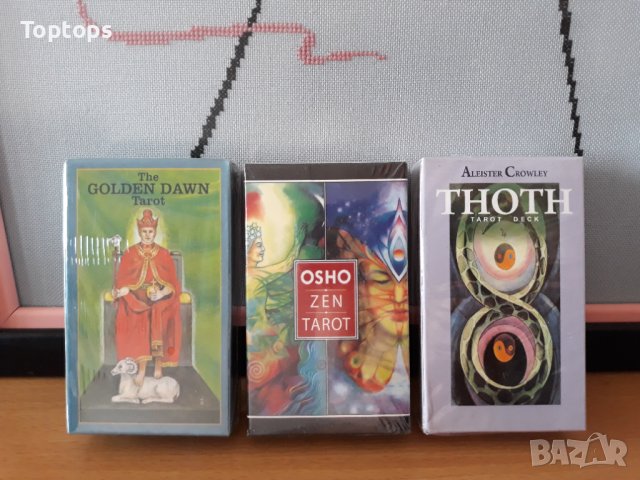 Уникални таро карти: Osho Zen Tarot & Thoth Tarot & Golden Dawn Tarot, снимка 2 - Карти за игра - 34166777