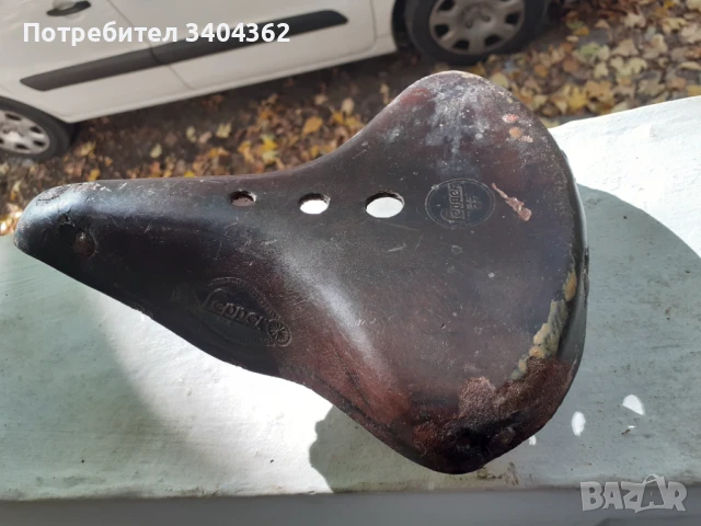 Стара маркова кожена седалка за велосипед Lepper, снимка 2 - Антикварни и старинни предмети - 50999732