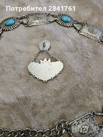 Старинна брошка забодка и колан за носия, снимка 4 - Други - 40224048