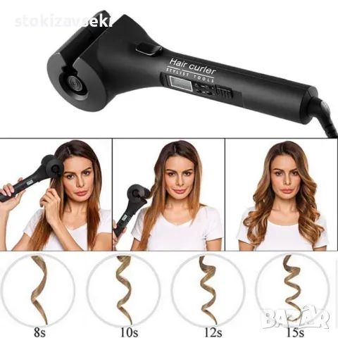 Високотехнологична керамична преса за къдрене на коса с LED дисплей , снимка 1