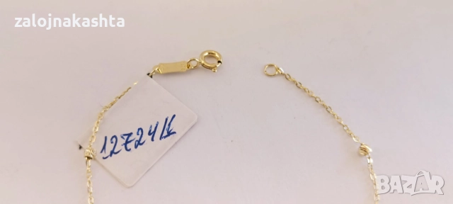 Нова-Златна гривна-0,85гр/14кр, снимка 6 - Гривни - 52735287