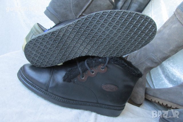топли дамски боти 38 - 39 original RIEKER basic FREEFLEX, 100% естествена кожа, GOGOMOTO.BAZAR.BG, снимка 15 - Дамски боти - 34996200