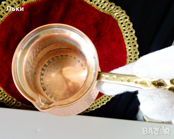 Медно джезве 250 мл.,чиста червена мед. , снимка 2 - Антикварни и старинни предмети - 52900077