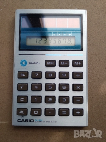 Ретро калкулатор CASIO SL-801, снимка 3 - Друга електроника - 52061940