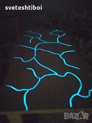 Светеща в тъмното маса изработена от епоксидна смола , снимка 3