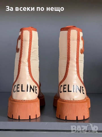 Celine Дамски Бежови Боти Селин Код E928, снимка 3 - Дамски боти - 51956070