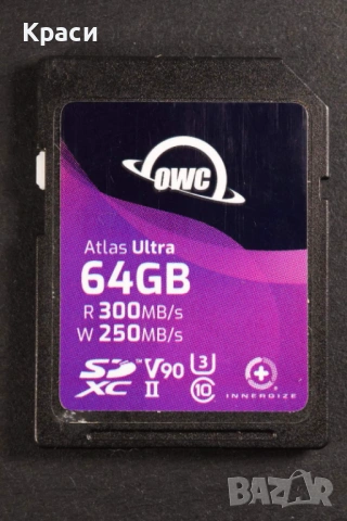 Две професионални SD карти 64GB UHS-II U3 (V90) - Delkin & OWC, снимка 6 - Чанти, стативи, аксесоари - 53106331