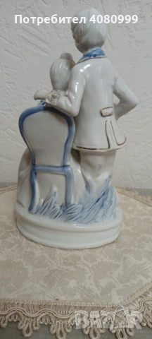 Порцеланова фигура мъж и жена, без маркировка, снимка 4 - Колекции - 51968755