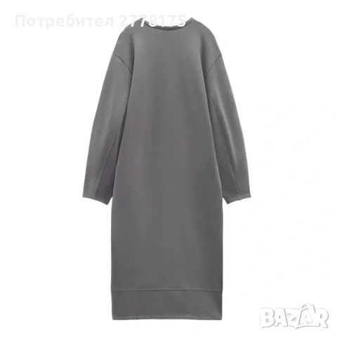 Zara памучна сива рокля, снимка 2 - Рокли - 53277002