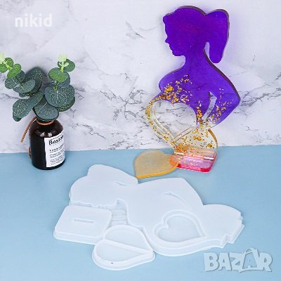 Бременна жена за фото рамка снимка за спомен на стойка поставка силиконов молд форма смола декор , снимка 4 - Форми - 37861551