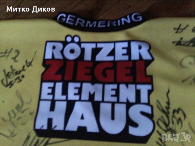 Хокейна тениска отбор от Германия Бавария Спорткорнер №4 с подписи размер ХЛ, снимка 9 - Зимни спортове - 28482070