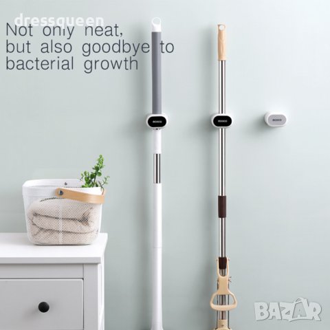 3682 Самозалепваща закачалка за метли и мопове, снимка 3 - Други стоки за дома - 37665705