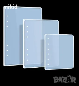 Notebook тефтер корица бележник лист плосък голям правоъгълен силиконов молд калъп основа смола, снимка 4 - Форми - 35495359