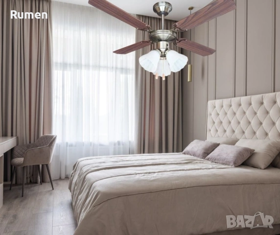 Вентилатор 42’’ Muhler, таванен, осветление , снимка 3 - Вентилатори - 53434990