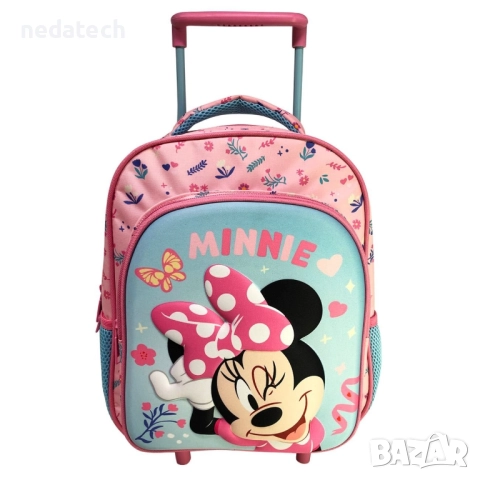 Ученическа раница на колелца Мини Маус,  27x13x38 см.