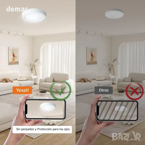 Кръгла LED лампа за баня, 15W, 1620LM, водоустойчива таванна лампа IP44, 17CM студено бяла светлина, снимка 4 - Лед осветление - 49904784