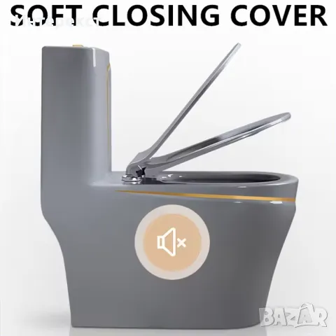  Сив Тоалетен Комплект с Черна Линия, снимка 3 - Други - 49962637