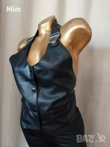 Черен кожен елек , снимка 6 - Корсети, бюстиета, топове - 50158176