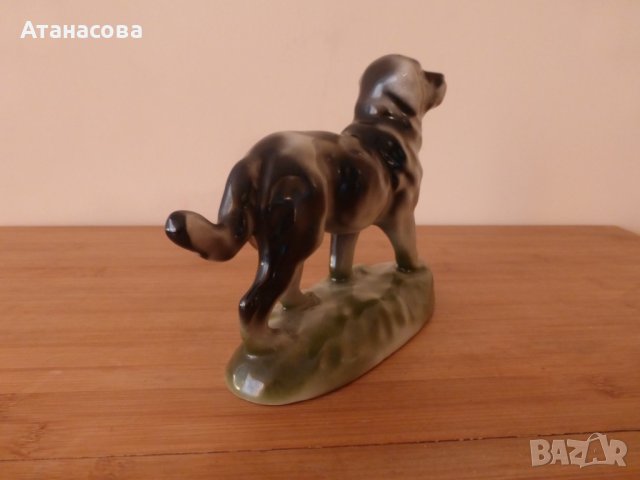 Бъргарска порцеланова фигура Куче 1960 г статуетка, снимка 6 - Статуетки - 44020444