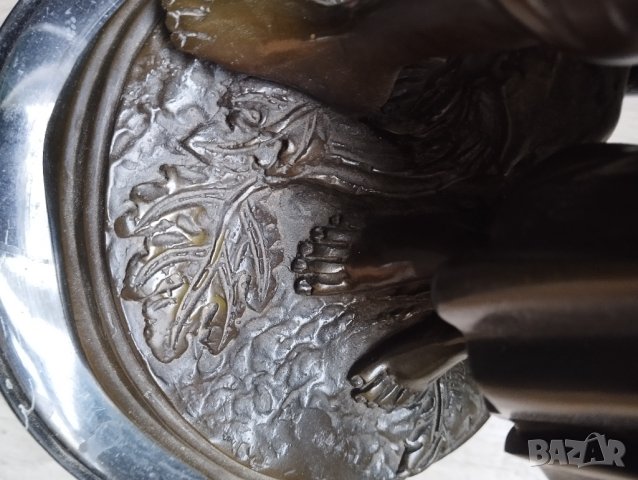 Стара статуетка,композиция, снимка 4 - Антикварни и старинни предмети - 43408052