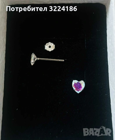 Сребърни обеци проба 925 Сърца, 0.5 cm, снимка 2 - Обеци - 53385100
