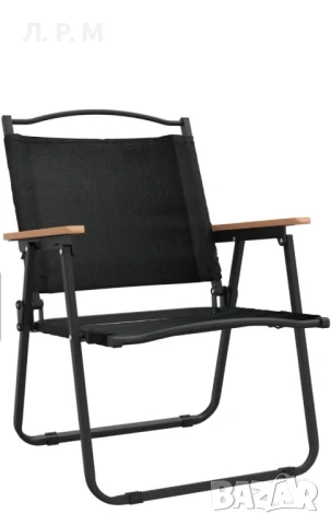 Къмпинг стол / Сгъваем от плат ЧЕРЕН , снимка 2 - Къмпинг мебели - 50510989