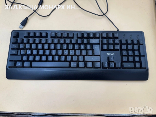 Клавиатура trust ziva gaming led keyboard us, 23697, снимка 4 - Клавиатури и мишки - 51896948